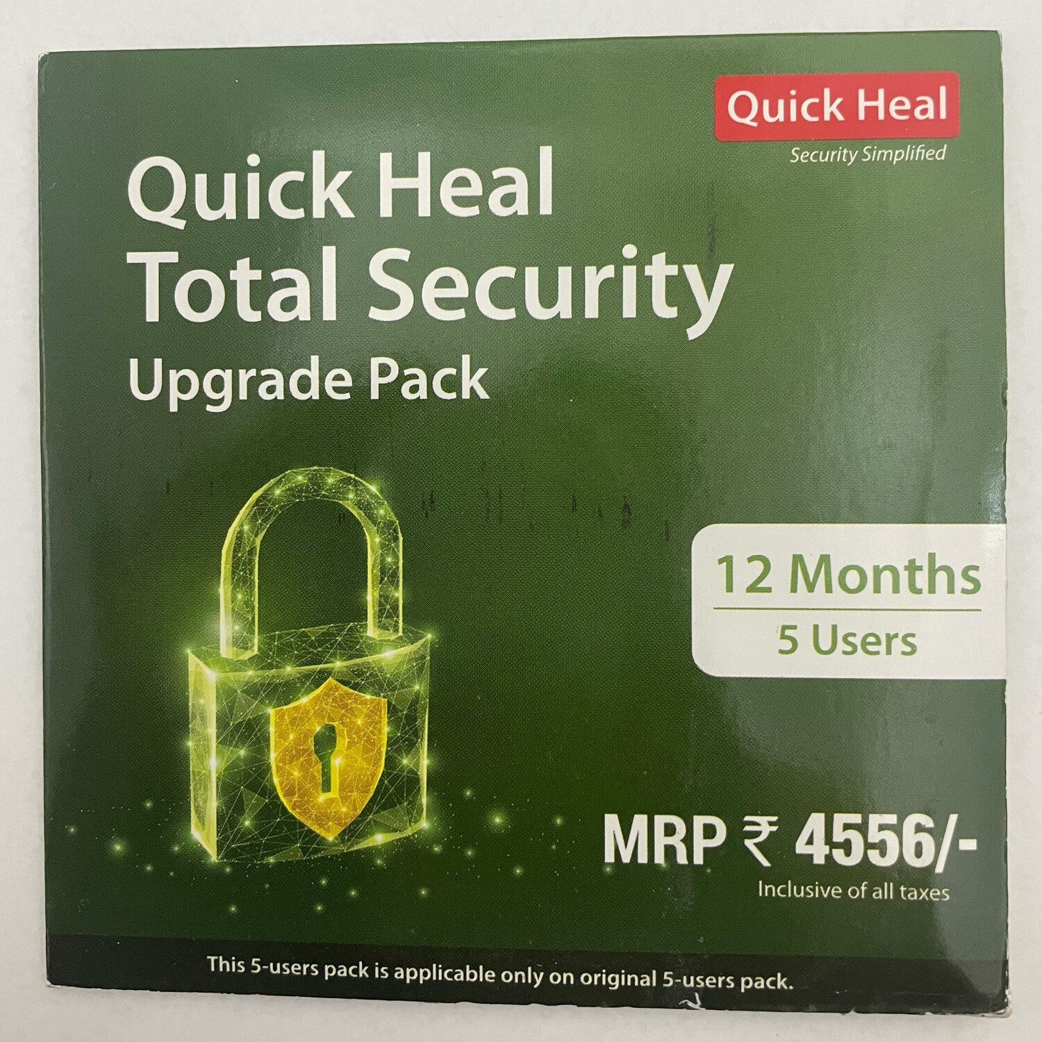 Renewal, 5 User, 1 Year, Quick Heal Total Security
