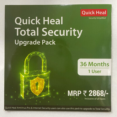 Renewal, 1 User, 3 Year, Quick Heal Total Security