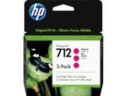 HP DesignJet 712 3-pack Magenta Ink Cartridge, 29ml (3ED78A)