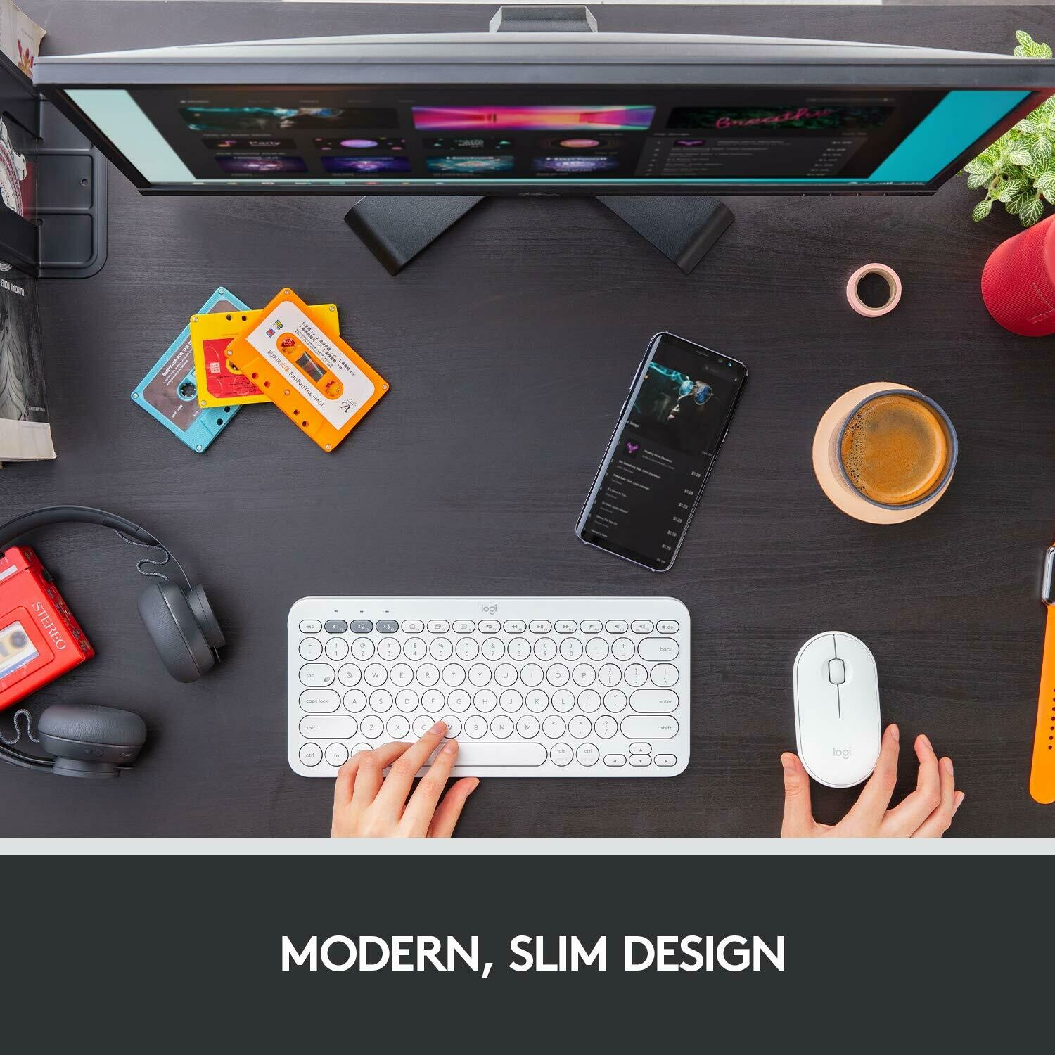 Logitech Pebble M350 Wireless Mouse, White