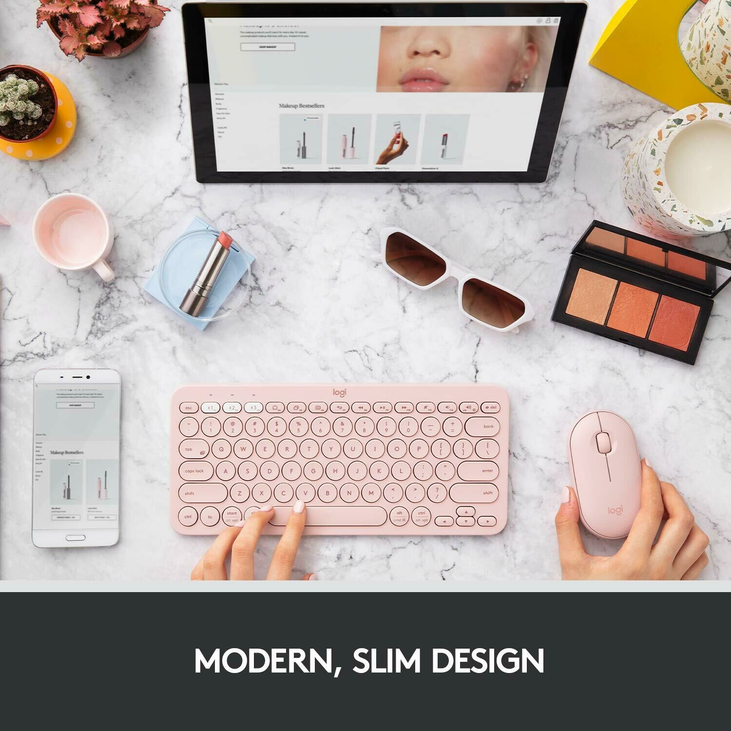 Logitech Pebble M350 Wireless Mouse , Rose