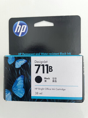 HP DesignJet 711B Black Ink Cartridge, 38ml