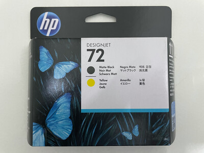 HP 72 Matte Black and Yellow Printhead