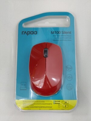 Rapoo M100 Silent Wireless Mouse With Bluetooth, Red