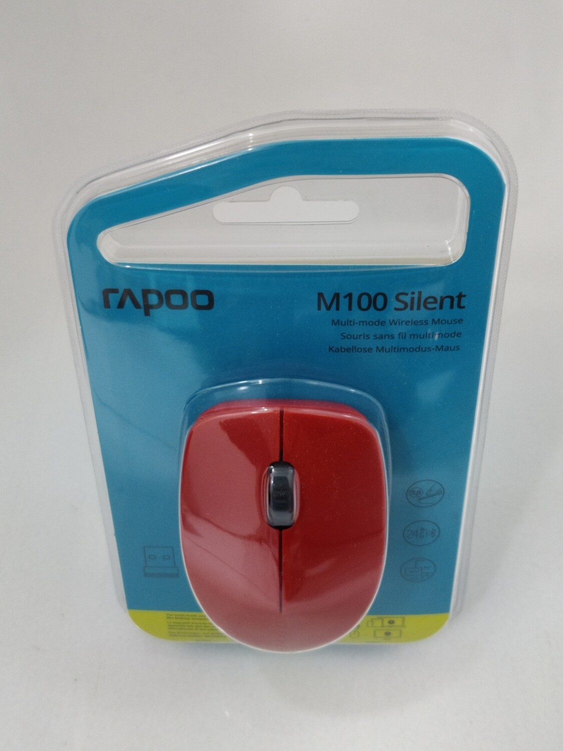 Rapoo M100 Silent Wireless Mouse With Bluetooth, Red