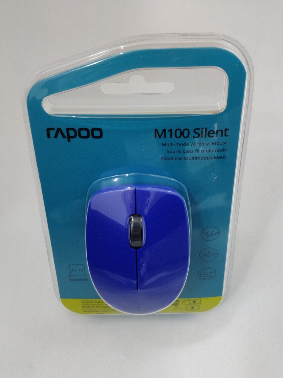 Rapoo M100 Silent Wireless Mouse With Bluetooth, Blue
