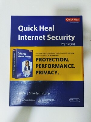 New, 5 User, 1 Year, Quick Heal Internet Security
