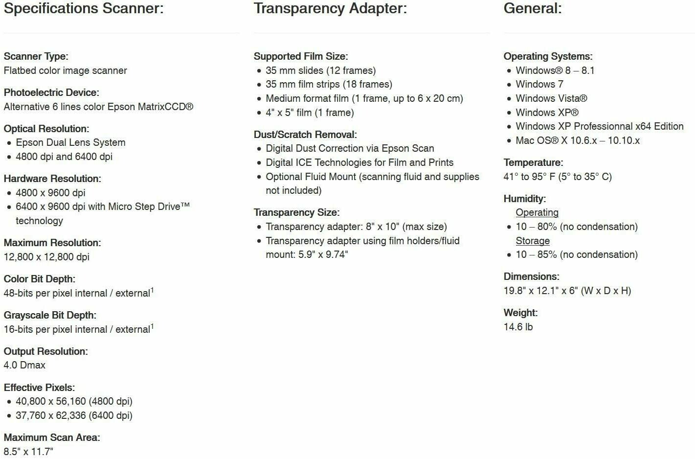 Epson Perfection V850 Pro scanner Epson Perfection V850 Pro scanner