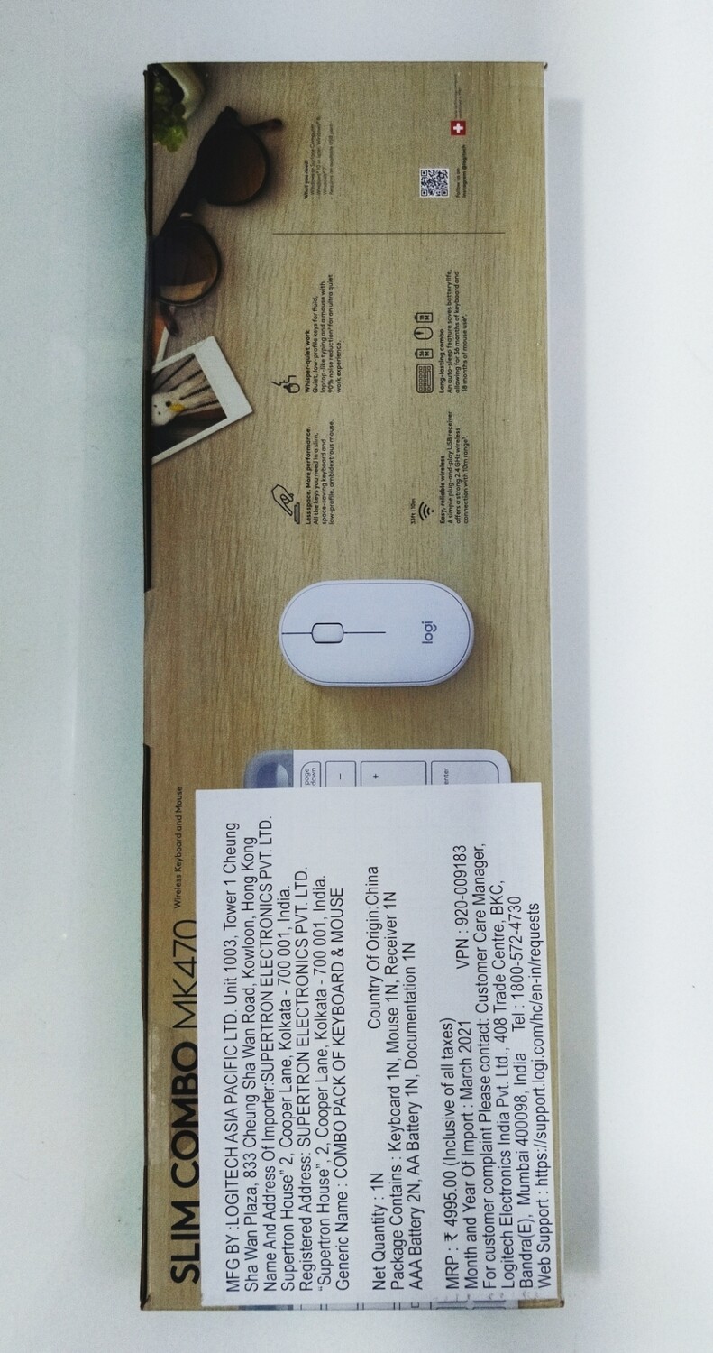 Logitech MK470 Slim Wireless Combo, Off White Logitech MK470 Slim Wireless Combo, Off White