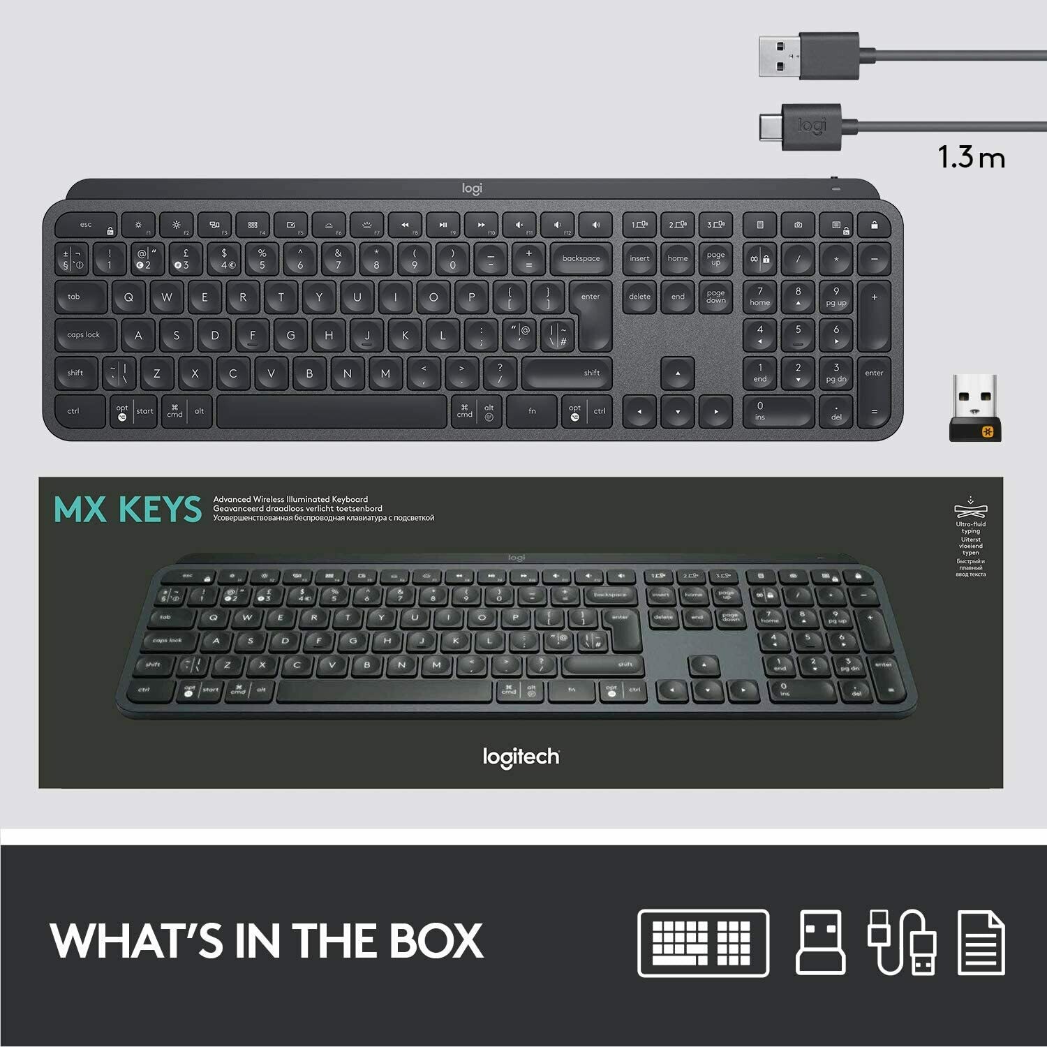 Logitech MX Keys Wireless Illuminated Keyboard Logitech MX Keys Wireless Illuminated Keyboard