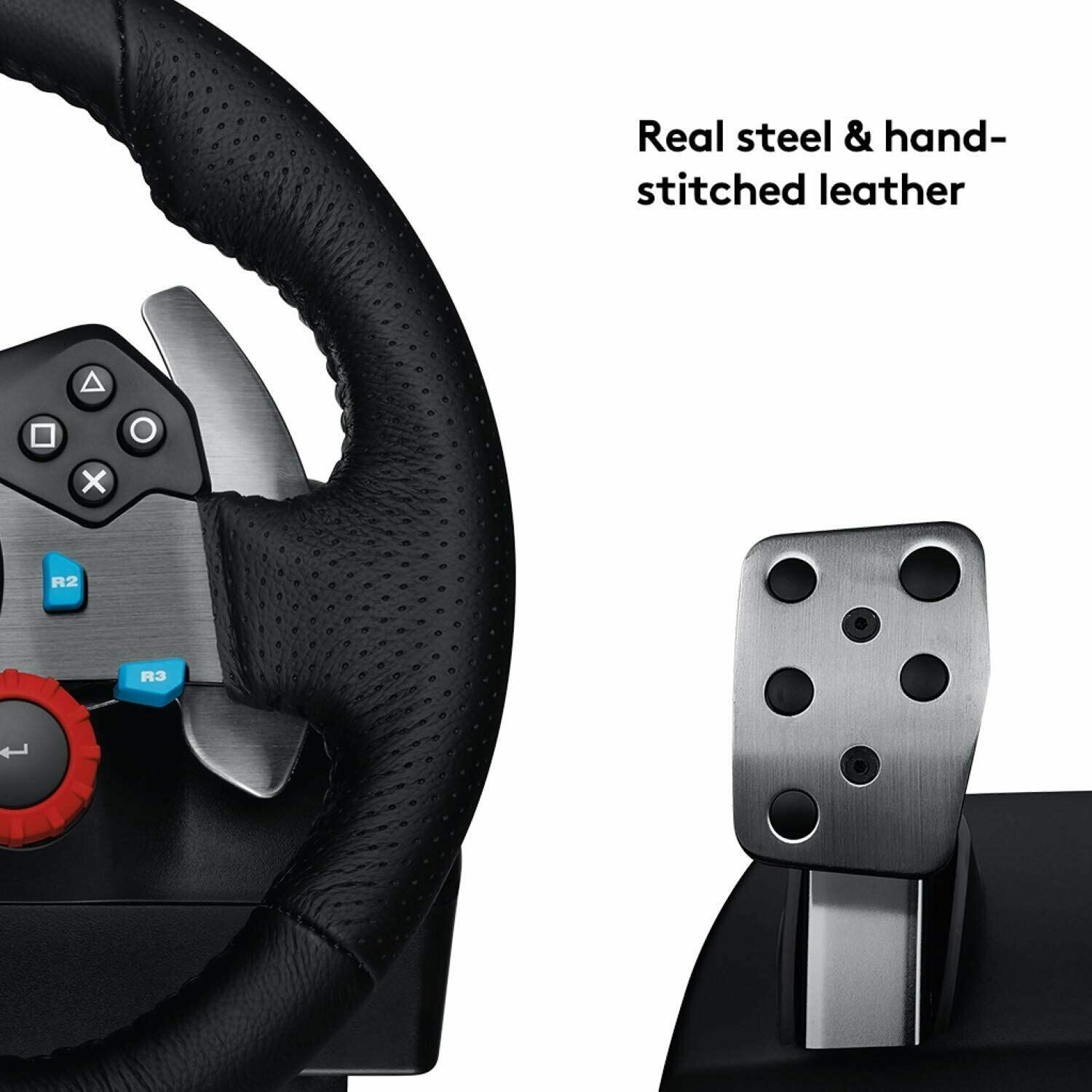 Logitech G29 Driving Force Racing Wheel and Floor Pedals, Real Force,