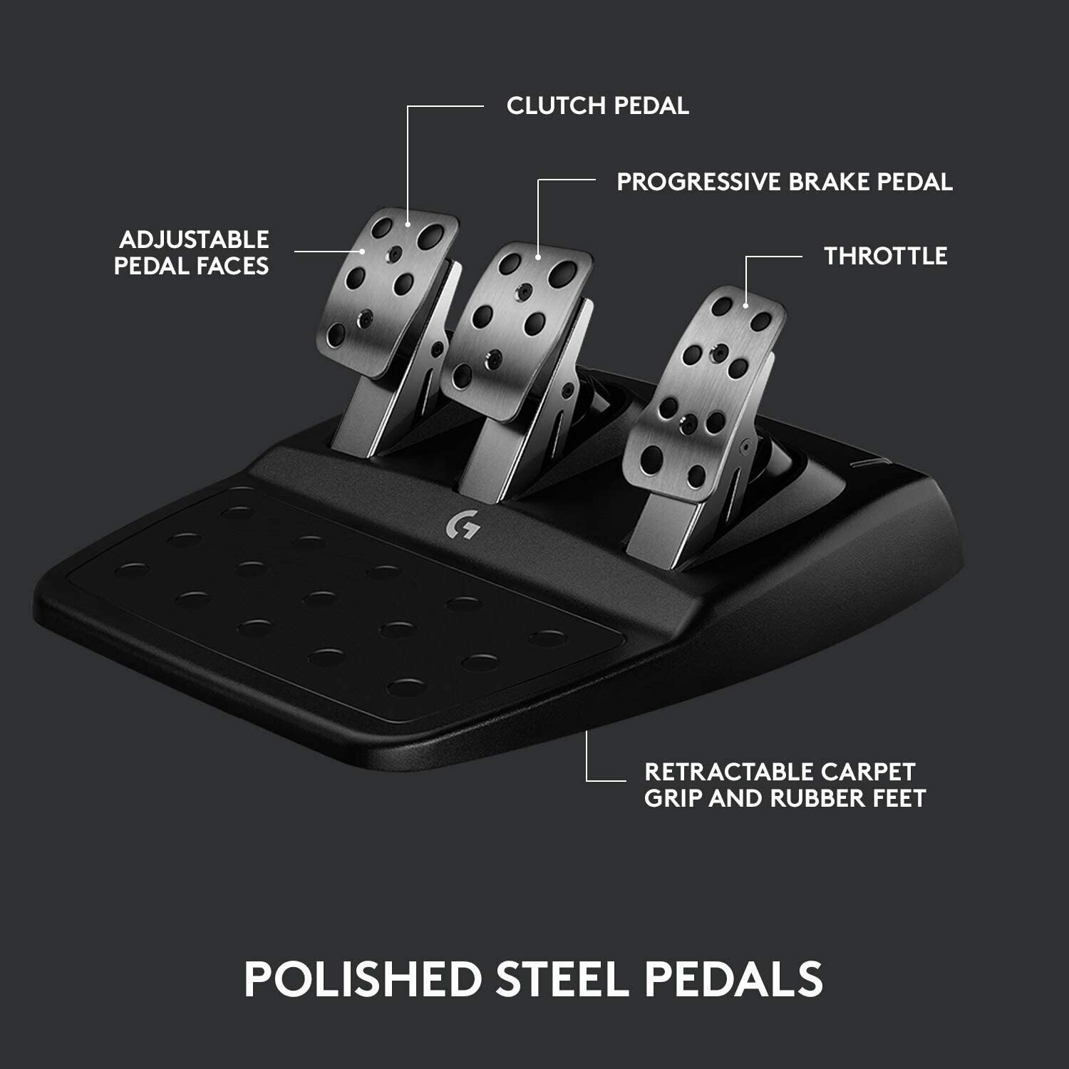 Logitech G923 Racing Wheel and Pedals, TRUEFORCE 1000 Hz Force