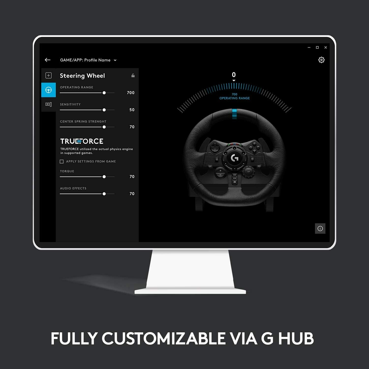 Logitech G923 Racing Wheel and Pedals, TRUEFORCE 1000 Hz Force