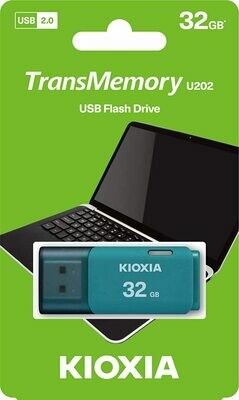 Kioxia U202 32GB USB2.0 PenDrive Light Blue LU202L032GG4 Kioxia U202 32GB USB2.0 PenDrive Light Blue LU202L032GG4