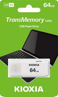 Kioxia 64GB USB PenDrive 2.0 U202 White Kioxia 64GB USB PenDrive 2.0 U202 White