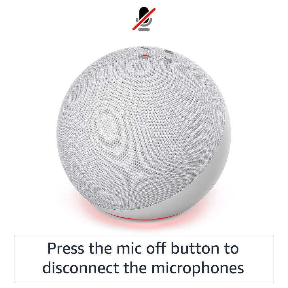 Amazon Echo 4th Gen, Alexa Smart Speaker with Dolby audio, White Amazon Echo 4th Gen, Alexa Smart Speaker with Dolby audio, White