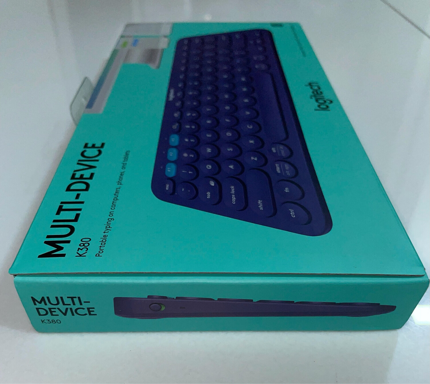 Logitech K380 Multi-Device Bluetooth Keyboard, Blue Logitech K380 Multi-Device Bluetooth Keyboard, Blue