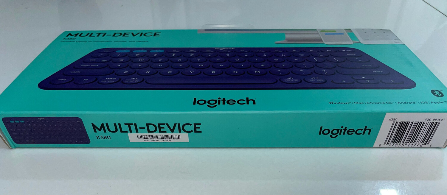 Logitech K380 Multi-Device Bluetooth Keyboard, Blue Logitech K380 Multi-Device Bluetooth Keyboard, Blue