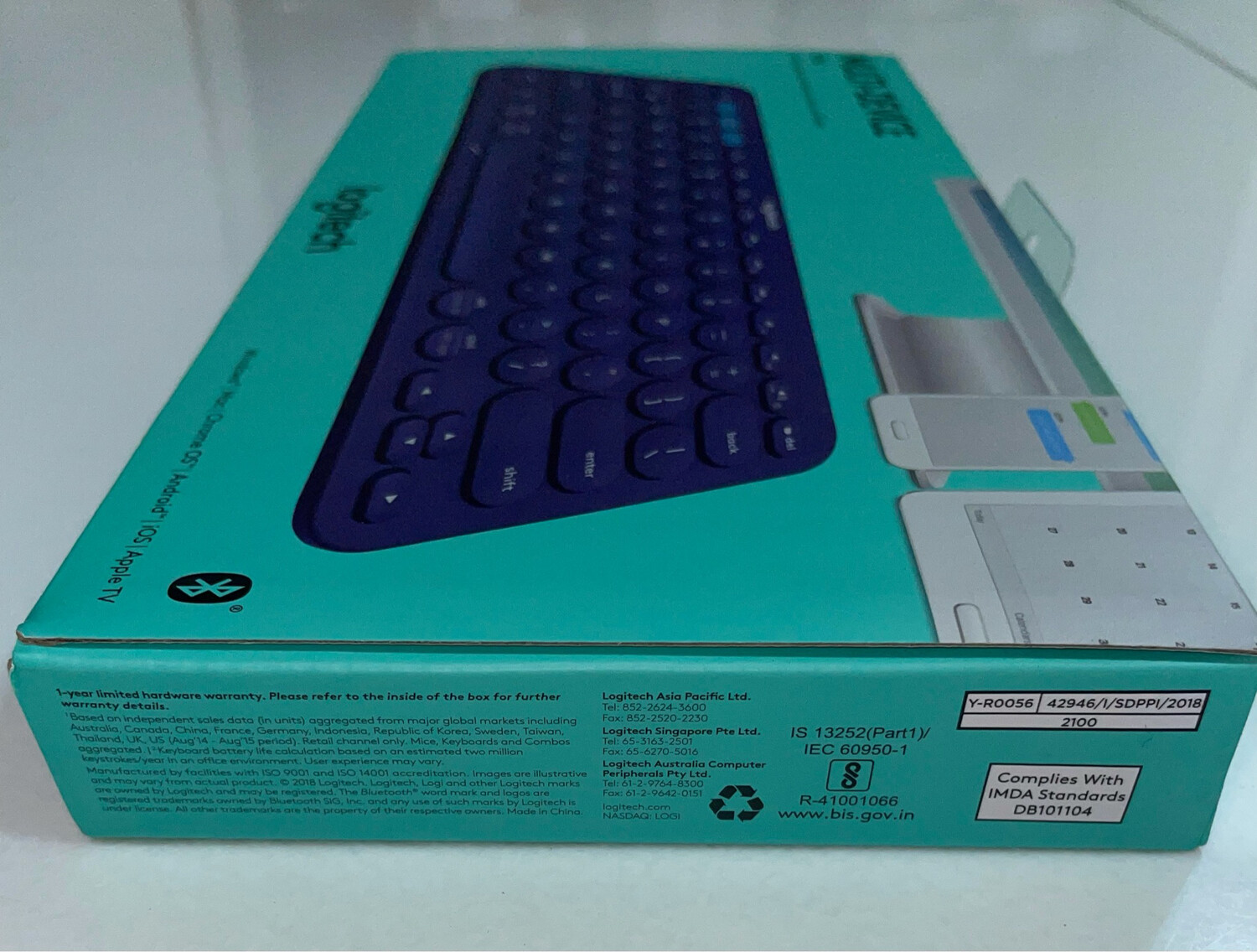 Logitech K380 Multi-Device Bluetooth Keyboard, Blue Logitech K380 Multi-Device Bluetooth Keyboard, Blue