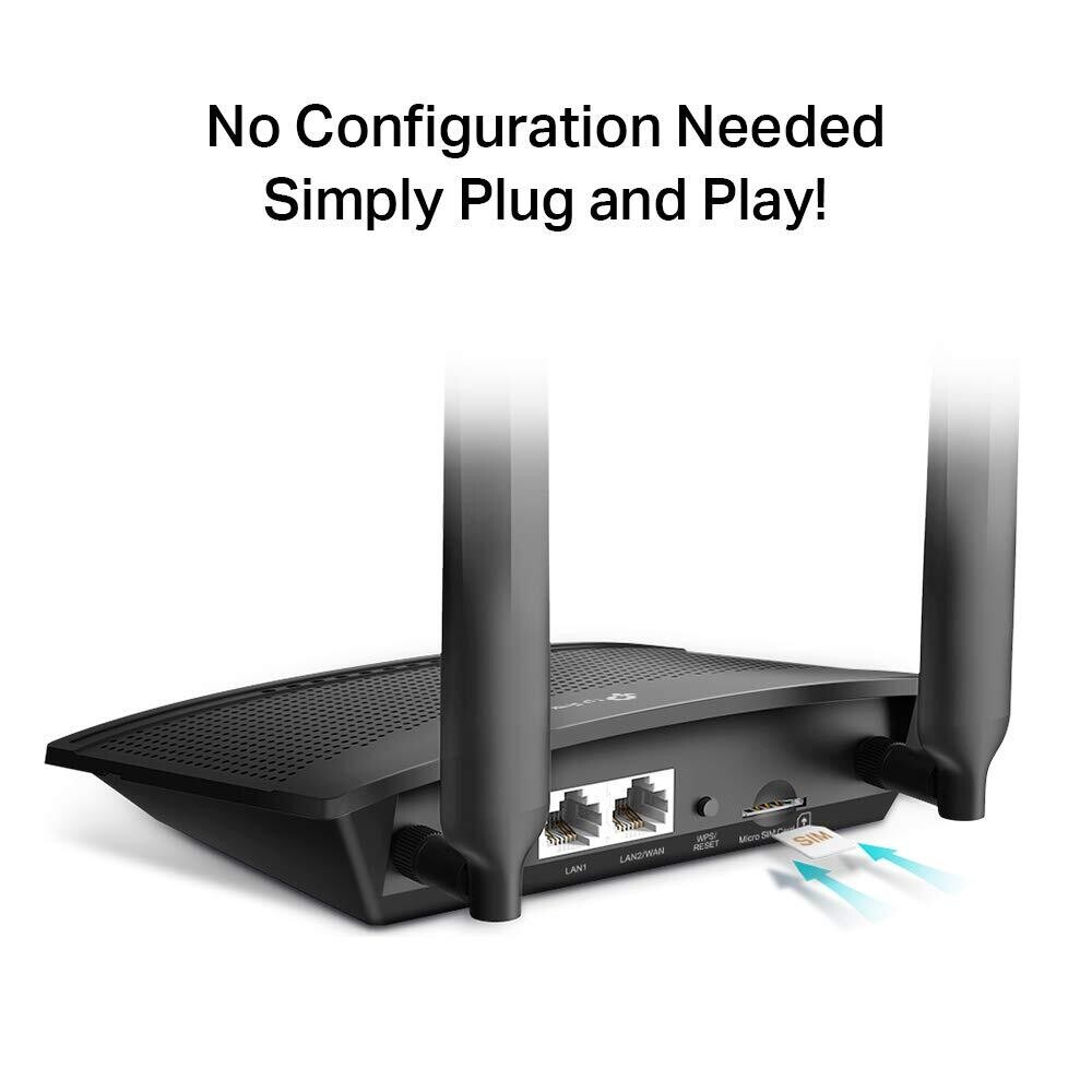 TP Link TL-MR100 300 Mbps Wireless N 4G LTE Router TP Link TL-MR100 300 Mbps Wireless N 4G LTE Router