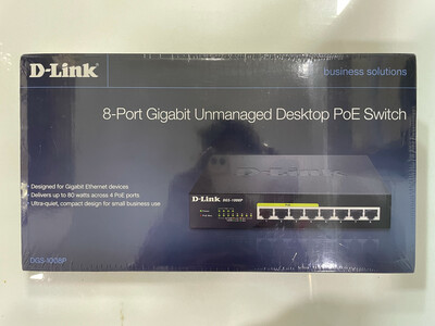 D-Link 8Port, 4Port PoE Unmanaged Switch, DGS-1008P
