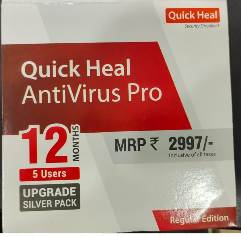 Renewal, 5 User, 1 Year, Quick Heal Antivirus Pro