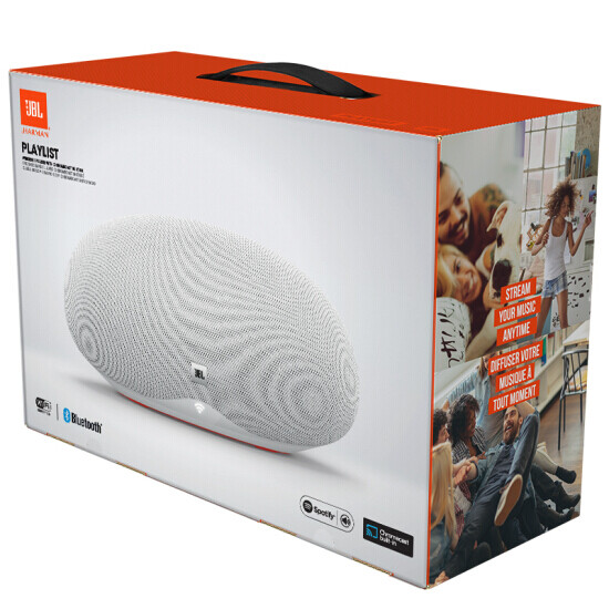 JBL Playlist Wireless Chromecast Speaker, White JBL Playlist Wireless Chromecast Speaker, White
