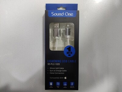 Sound One 1mtr Lightning USB Cable Sound One 1mtr Lightning USB Cable