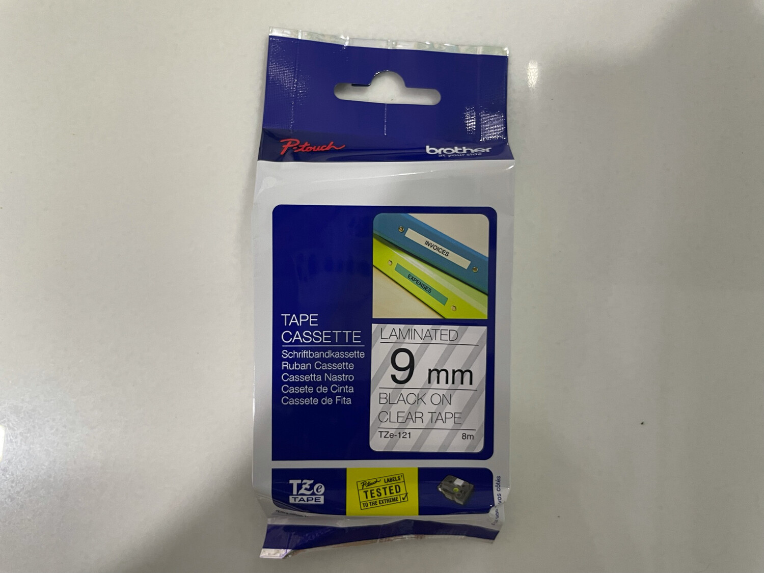 Rs.732 â Brother Tze-121 Black on Clear 9mm Label Tape â LT Online Store