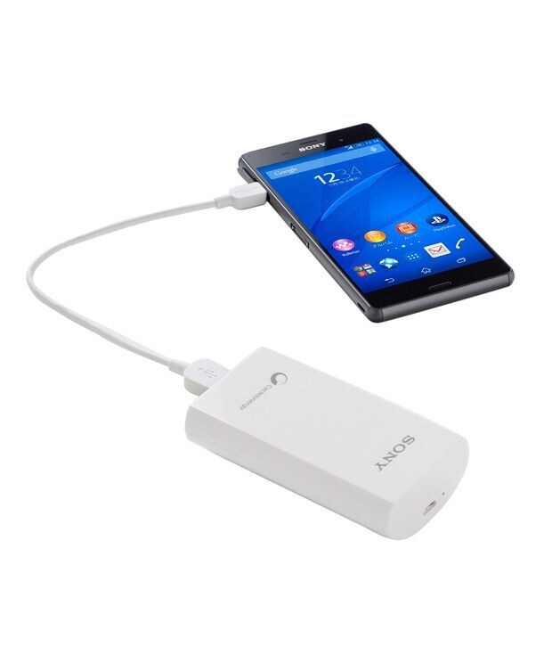 Sony 4700 mAh Li-Polymer Power Bank, White