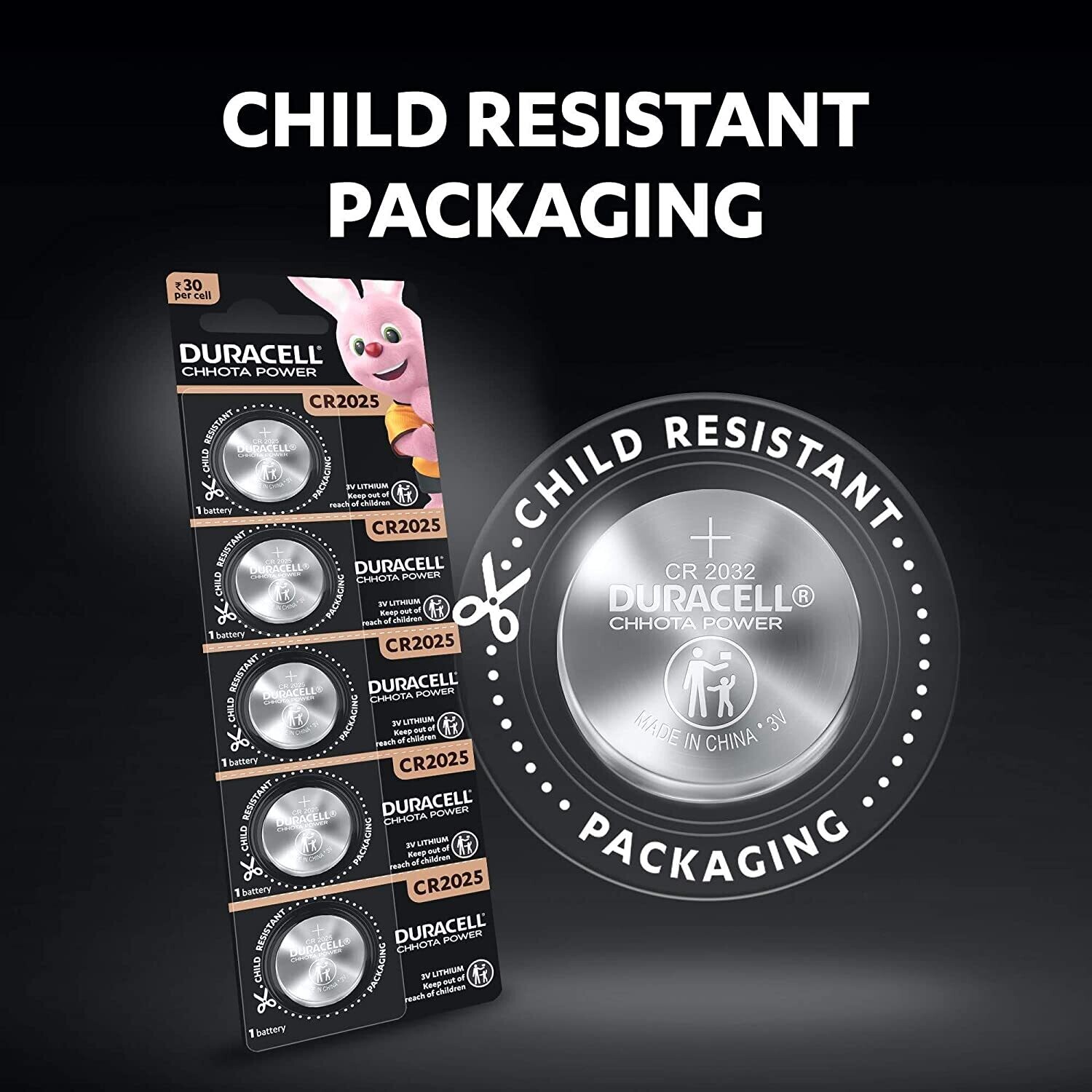 Duracell CR2032 Chhota Power Coins, 5-Battery Duracell CR2032 Chhota Power Coins, 5-Battery