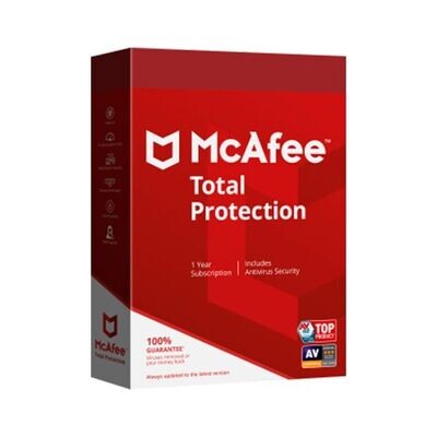 30 User, 1 Year, Mcafee Total Protection, Single key