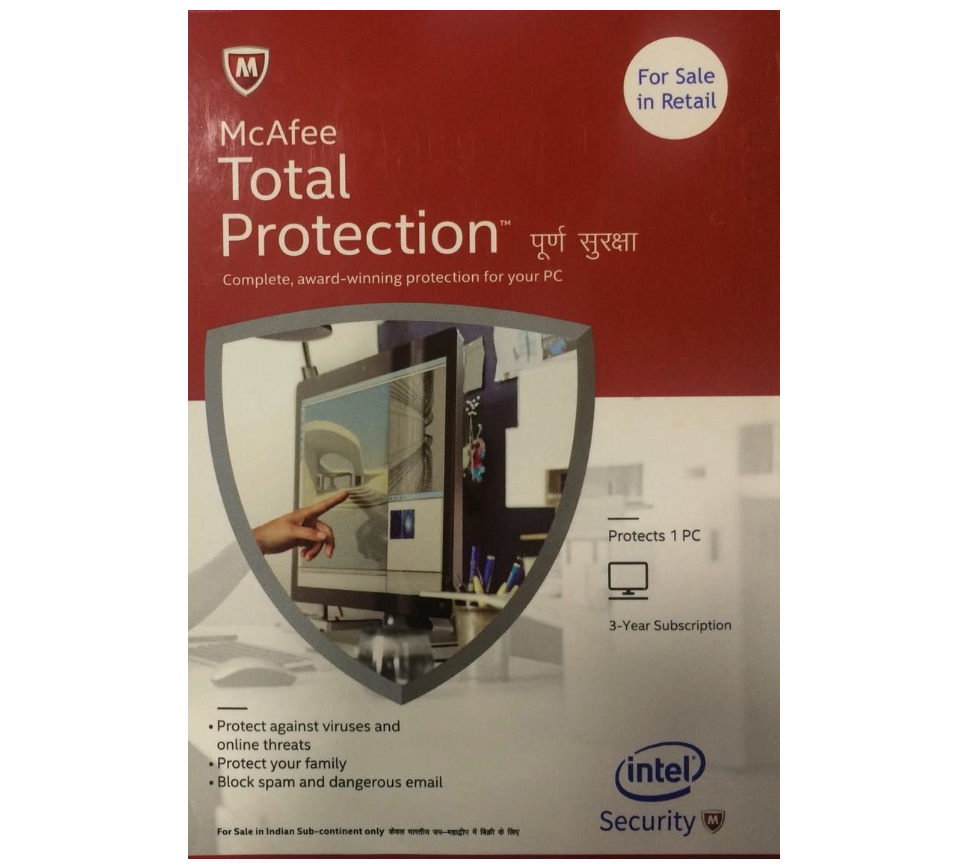 3 User, 3 Year, Mcafee Total Protection