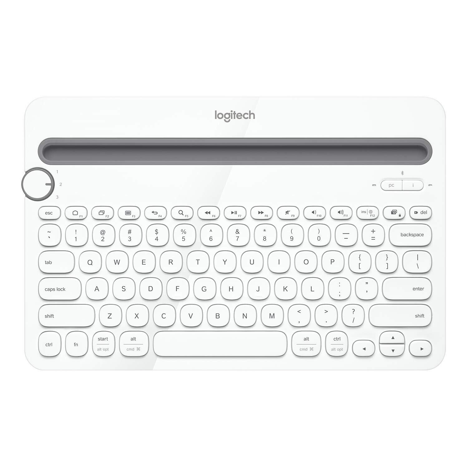 Logitech K480 Wireless Multi-Device Keyboard ,White