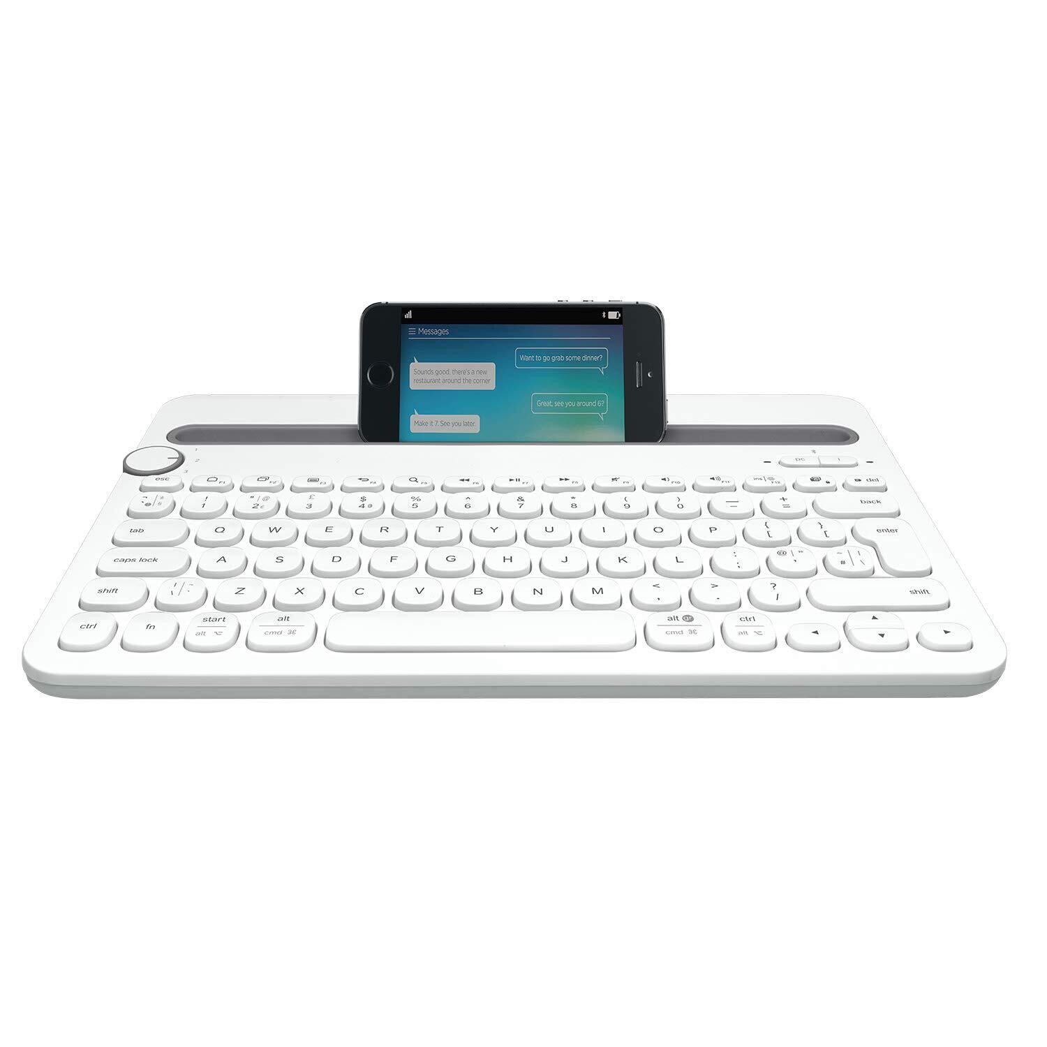 Logitech K480 Wireless Multi-Device Keyboard, White Logitech K480 Wireless Multi-Device Keyboard, White