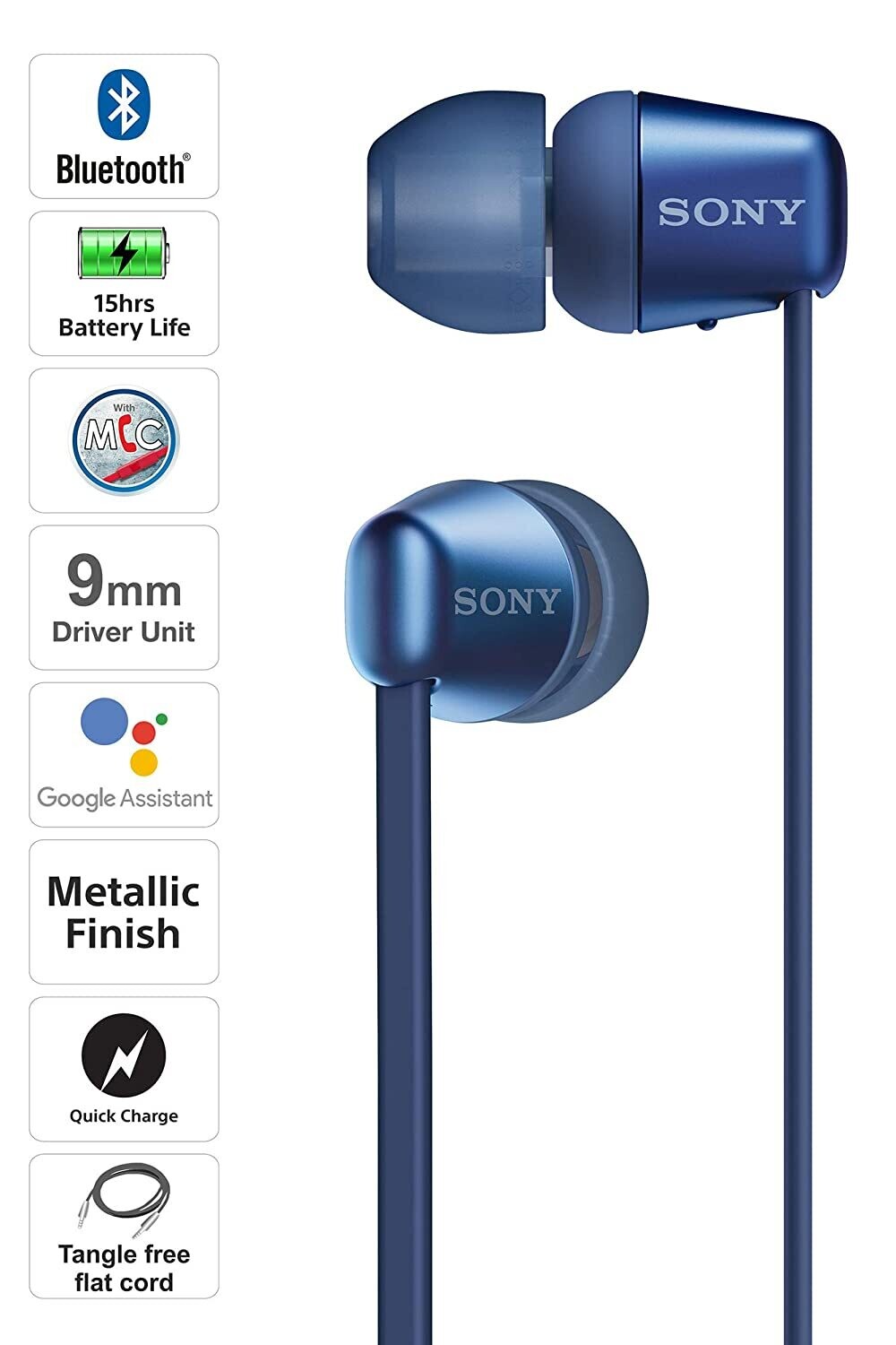Sony WI-C310 Wireless in-Ear Headphones ,Blue - Rs.1800