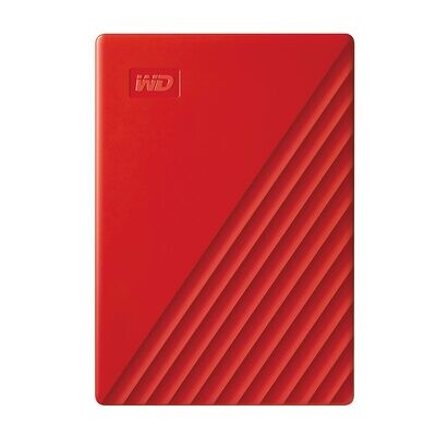 WD 2TB My Passport Portable External Hard Drive, Red WD 2TB My Passport Portable External Hard Drive, Red