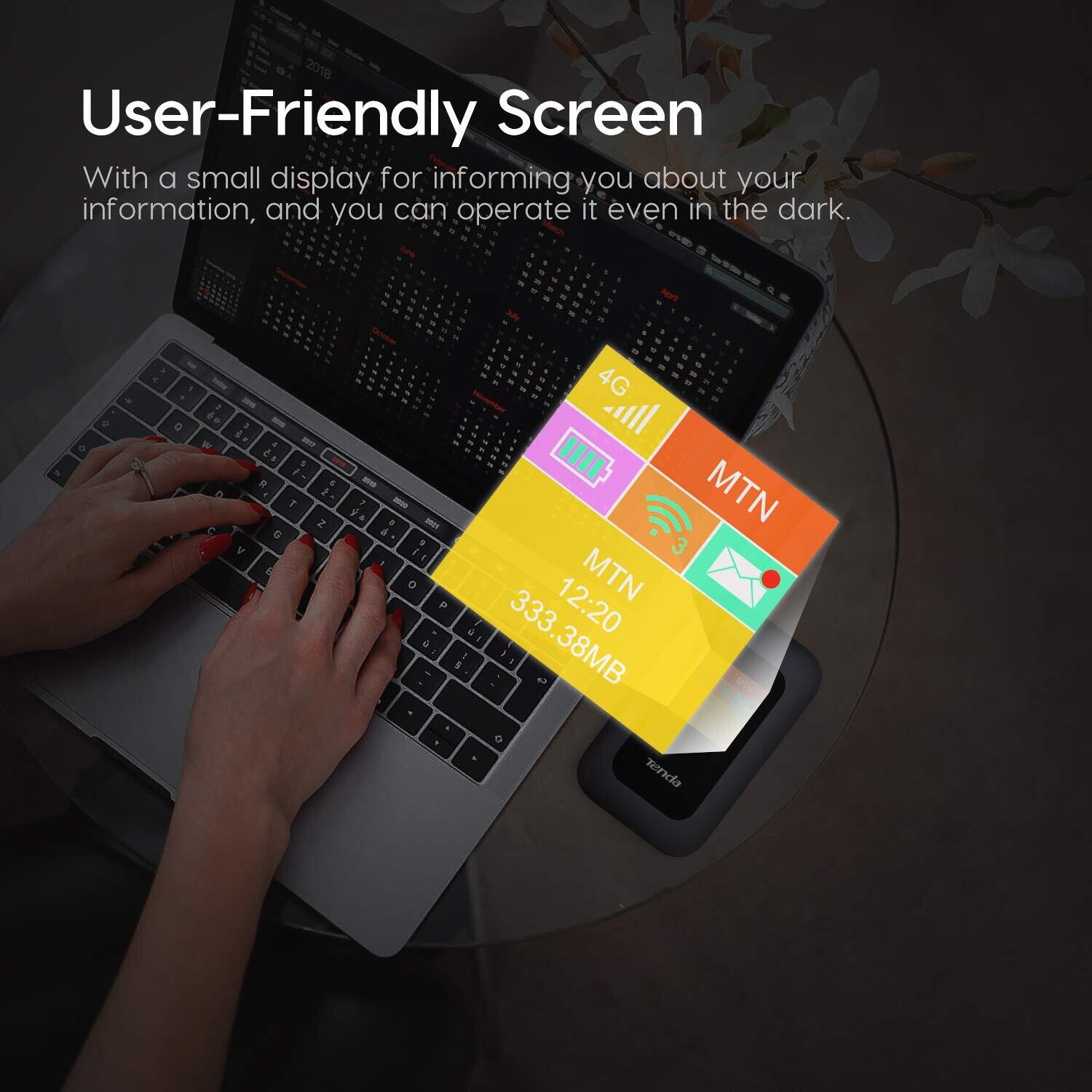 Tenda 4G185 3G/4G LTE Advanced 150Mbps Pocket Mobile Wi-Fi Hotspot Device Tenda 4G185 3G/4G LTE Advanced 150Mbps Pocket Mobile Wi-Fi Hotspot Device