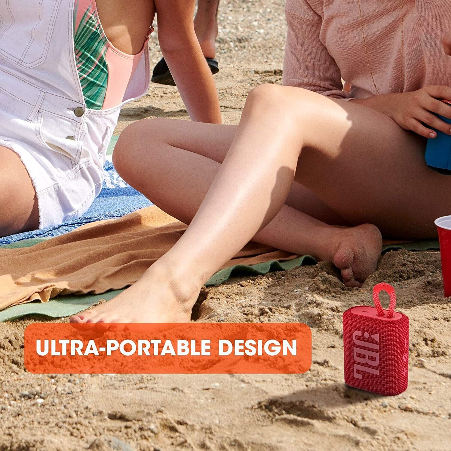 JBL Go 3, Wireless Ultra Portable Bluetooth Speaker,Red