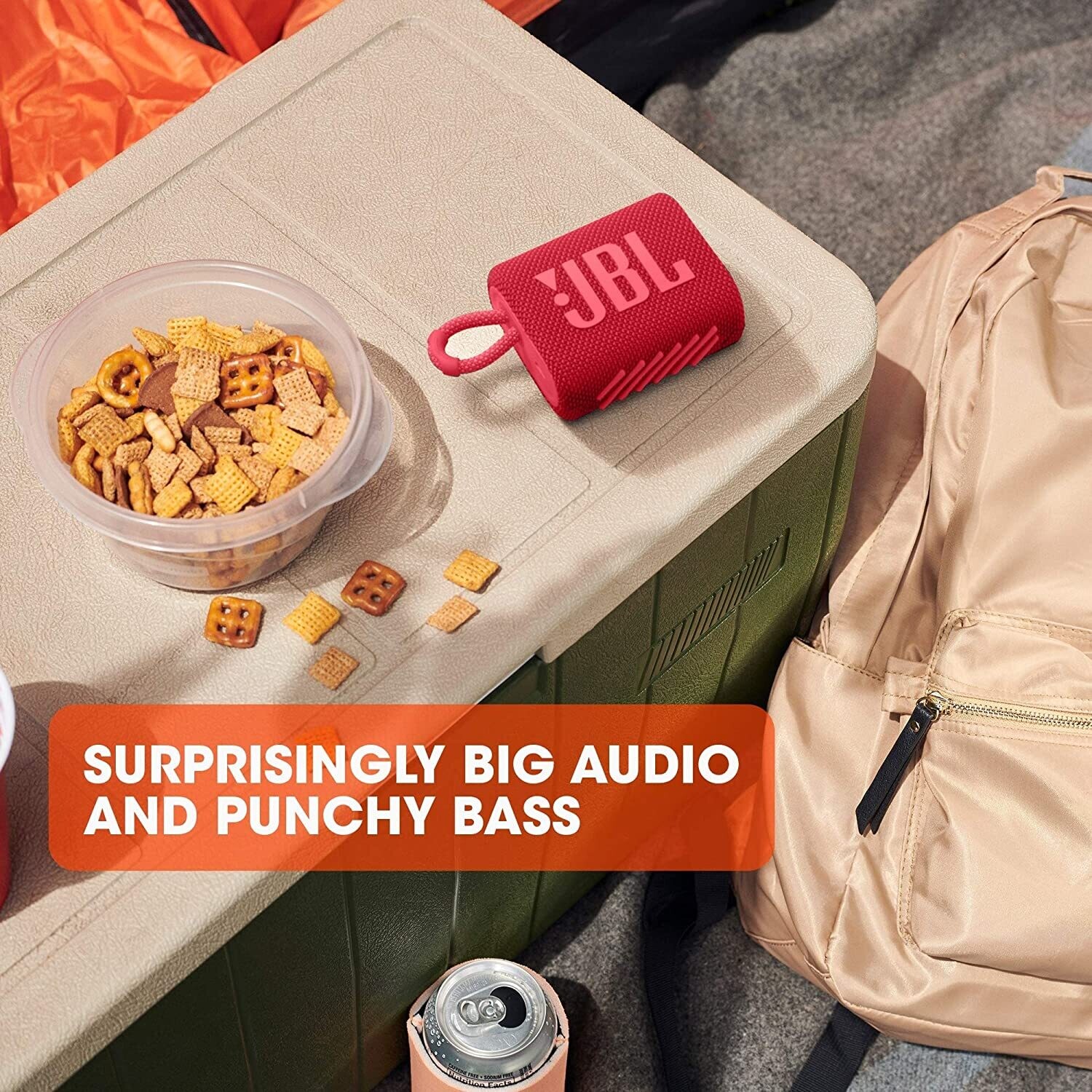 JBL Go 3, Wireless Ultra Portable Bluetooth Speaker,Red