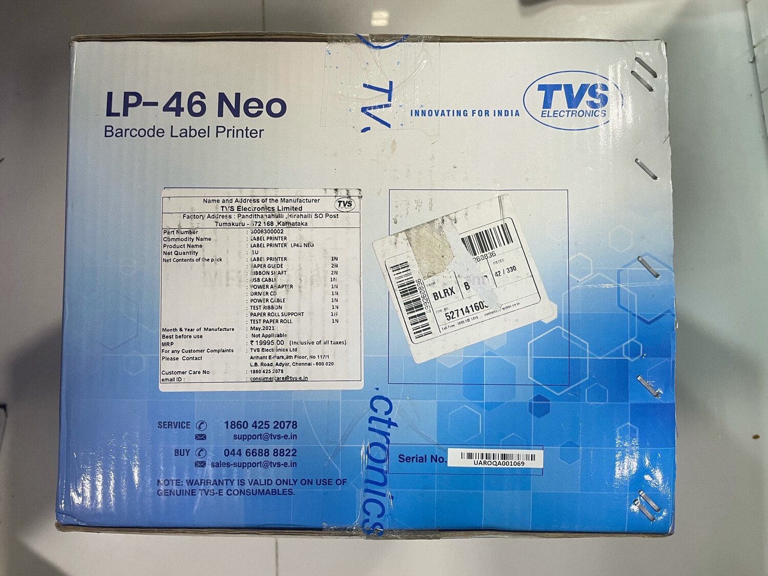 TVS LP46 Neo Barcode Label Printer TVS LP46 Neo Barcode Label Printer