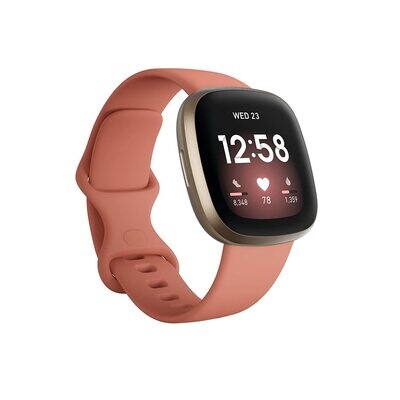 Fitbit Versa 3 Health & Fitness Smartwatch,Pink/Gold
