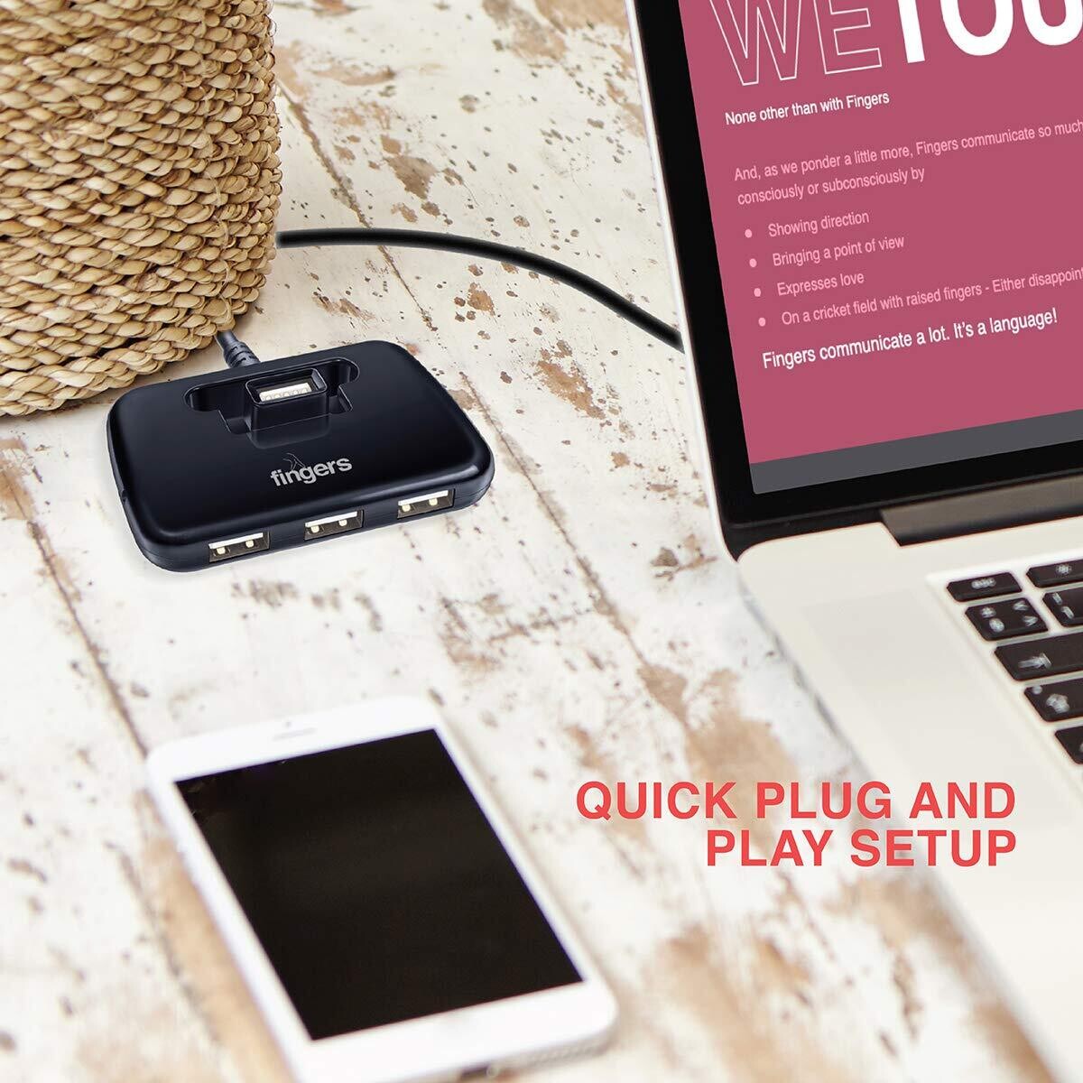 Fingers Quadrant U2.0 4-Port USB Hub