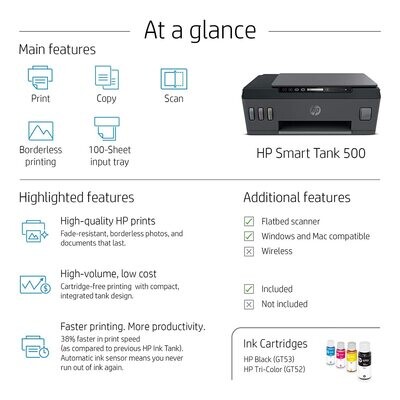 HP Smart Tank 500 Colour Printer HP Smart Tank 500 Colour Printer