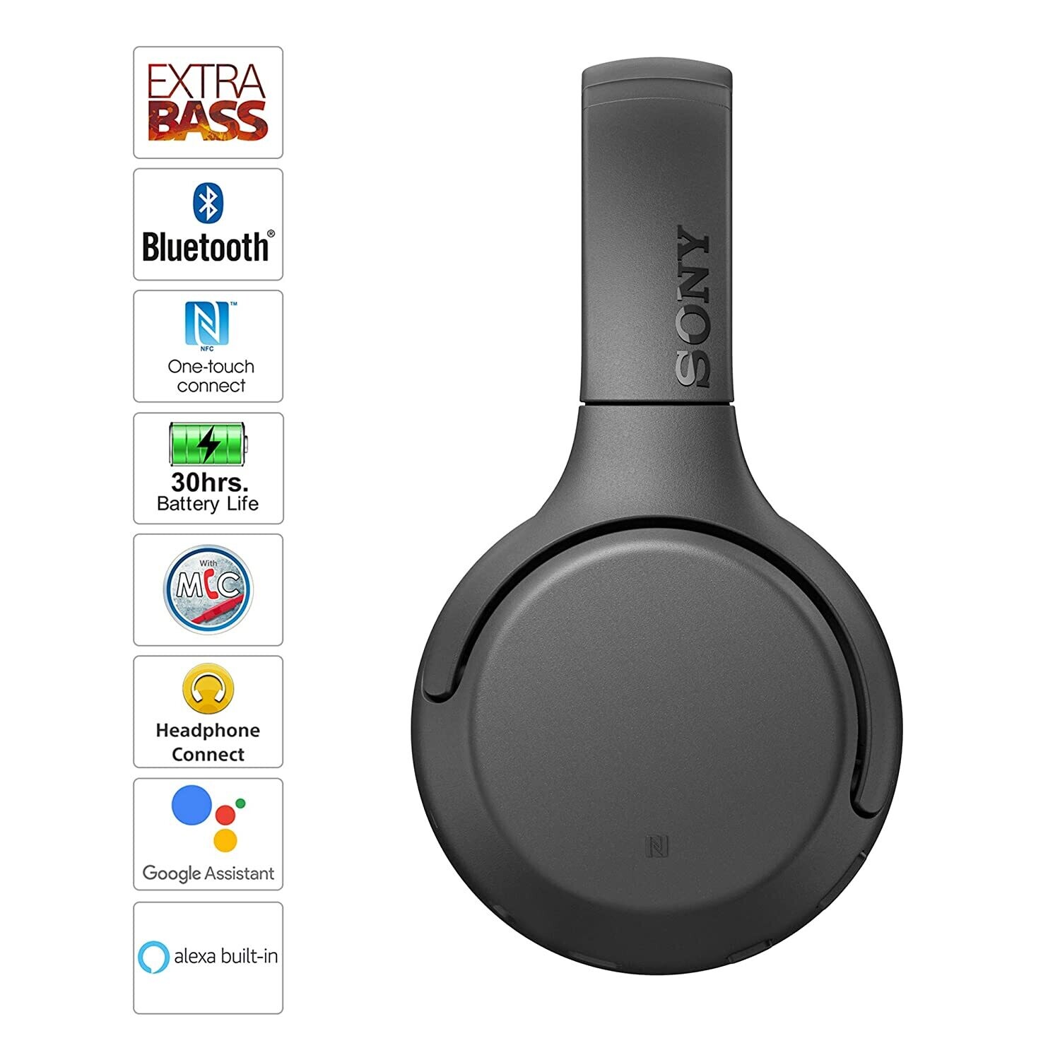 Sony WH-XB700 Wireless Bluetooth Extra Bass Headphones , Black Sony WH-XB700 Wireless Bluetooth Extra Bass Headphones , Black