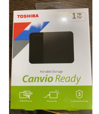 Toshiba 1TB External Hard Drive, Canvio Ready