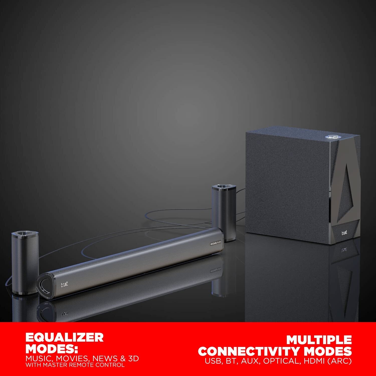 boAt AAVANTE Bar 3100D 260W 5.1 Channel Bluetooth Soundbar