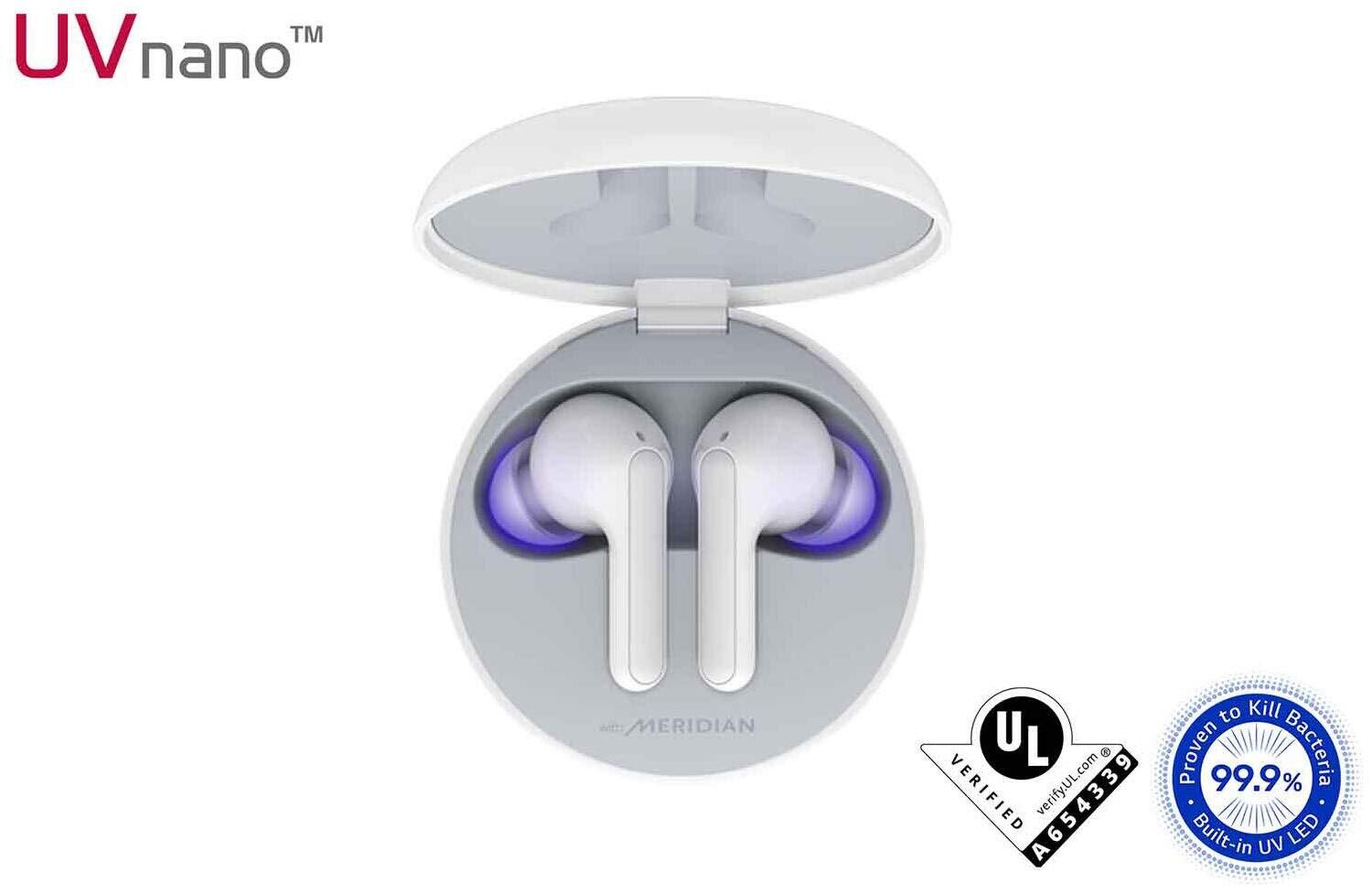 LG Tone Free HBS-FN5U True Wireless Bluetooth Earbuds,White