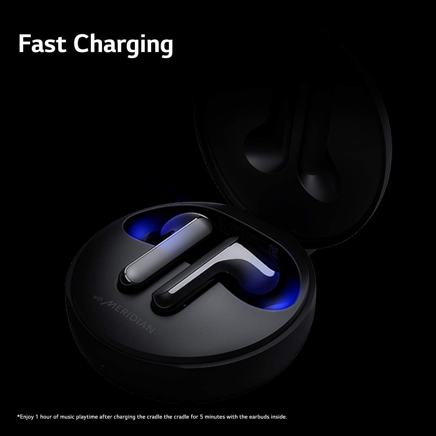 LG Tone Free HBS-FN5U True Wireless Bluetooth Earbuds,Black