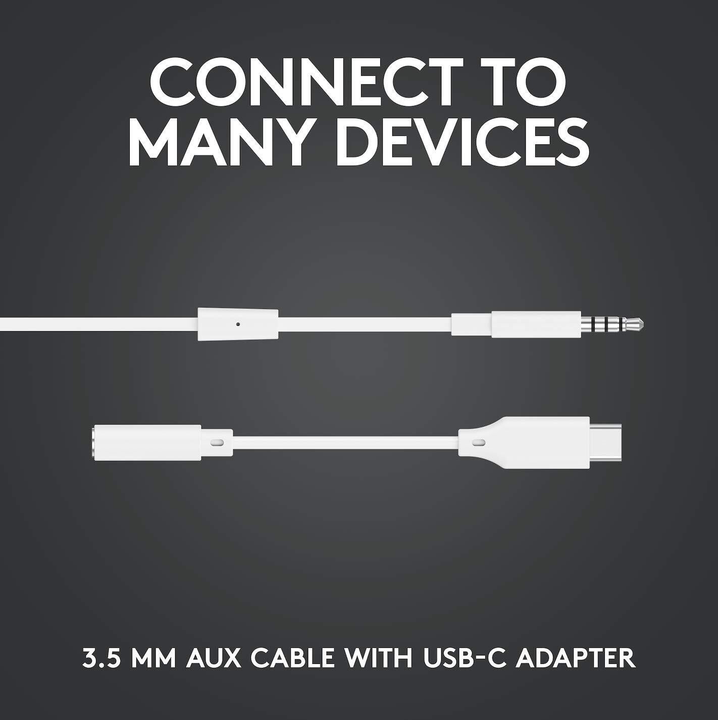 Logitech G333 Gaming Earphones,White